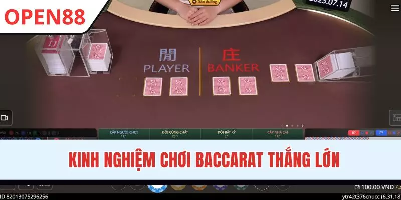 Bí quyết giành chiến thắng trong Baccarat OPEN88